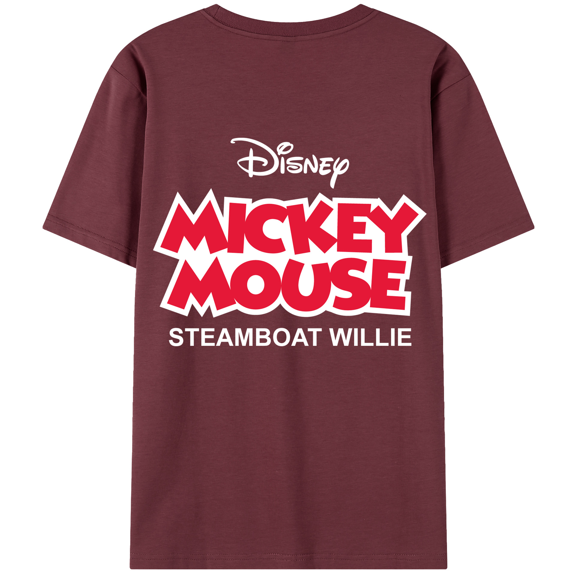 （画像用） ミッキーマウス Mickey Mouse 綿100％半袖Tシャツ（背面プリント）